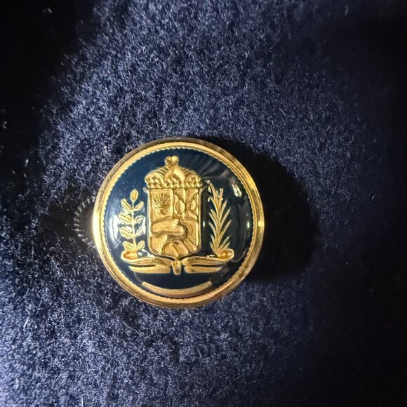 Liz Claiborne Vintage Navy Double Breasted Blazer Wool & Cashmere Sz Petite 4 - Picture 7 of 10